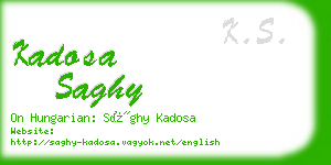 kadosa saghy business card